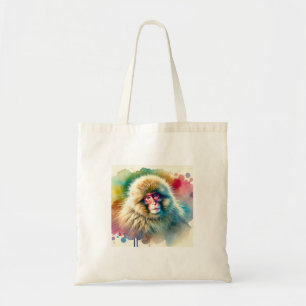 Bolso De Tela Japanese macaque 050824AREF104 - Watercolor