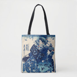 Bolso De Tela Japanese Ukiyo-e – Utagawa Kuniyoshi – Custom Text