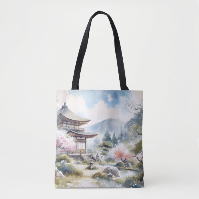 Bolso De Tela Japón Regalo de aniversario de la floración de cer (Anverso)