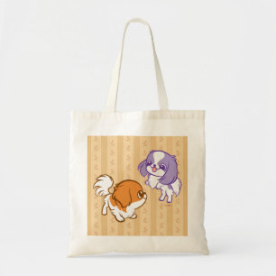 Bolso De Tela Japonés Chin de los perritos de Kawaii que se