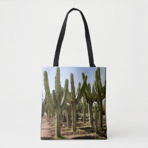 Bolso De Tela Jardín Cacti, paisaje tropical del desierto.