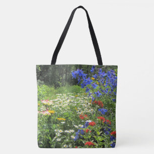 Bolso De Tela Jardín colorido del comienzo del verano