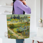 Bolso De Tela Jardín de Arles | Vincent Van Gogh<br><div class="desc">Jardín en Arles (1888) del artista holandés post-impresionista Vincent Van Gogh. El arte original es un óleo sobre lienzo que representa un exuberante paisaje de flores de colores. Utilice las herramientas de diseño para agregar texto personalizado o personalizar la imagen.</div>