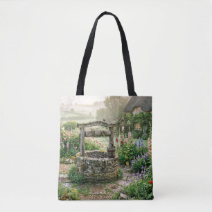 Bolso De Tela Jardín de Cabaña con Pozo