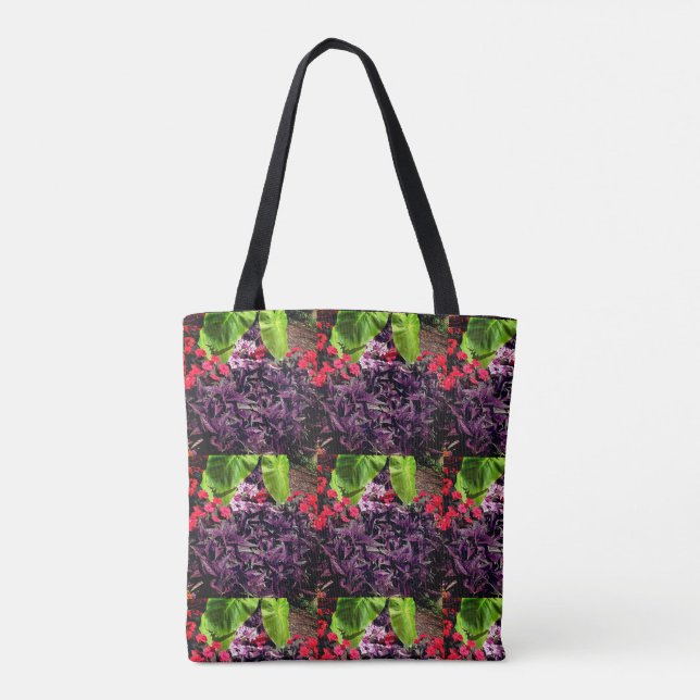 Bolso De Tela Jardín de flores (Reverso)