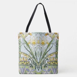 Bolso De Tela Jardín de flores Art Nouveau