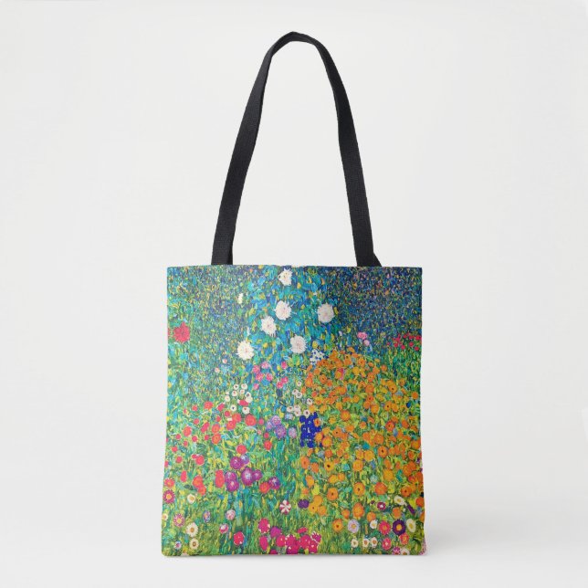 Bolso De Tela Jardín de flores, Gustav Klimt (Anverso)