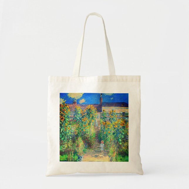 Bolso De Tela Jardín de flores Monet (Frente)