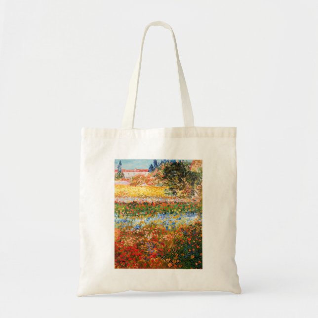 Bolso De Tela 'Jardín de flores' Vincent van Gogh. (Frente)