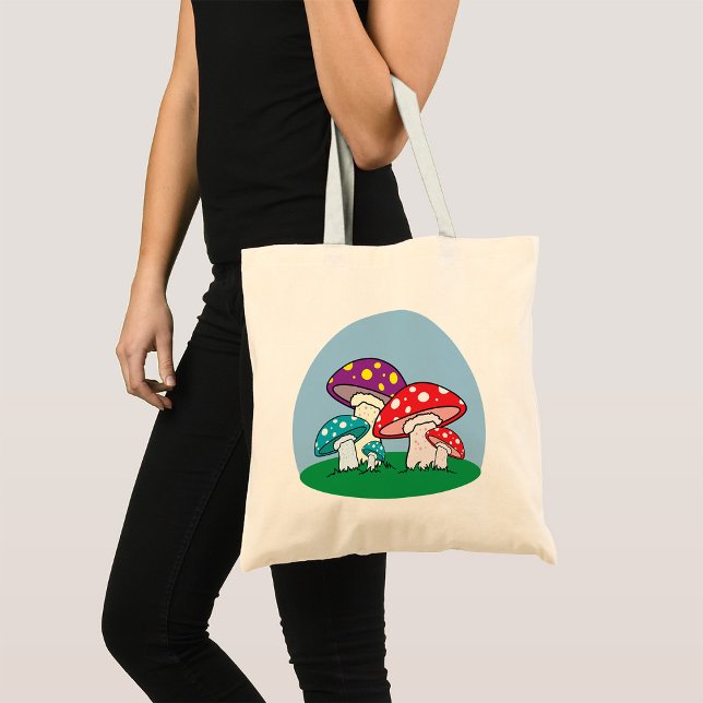 Bolso De Tela Jardín de hongos vibrantes (Subido por el creador)