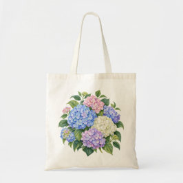 Bolso De Tela Jardín de Hortensias al Acuarela