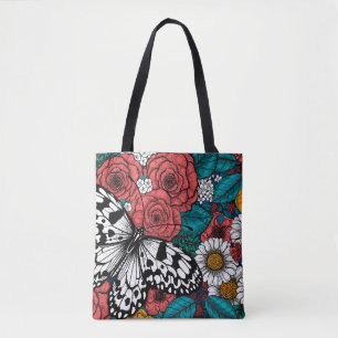 Bolso De Tela Jardín de kite de papel