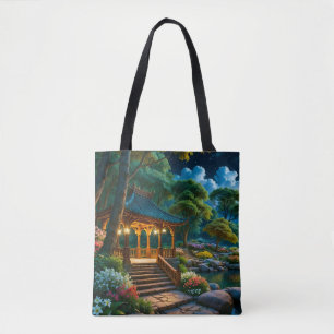 Bolso De Tela Jardín de la tranquila noche
