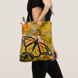 Bolso De Tela Jardín de Mariposas Monarca Arte