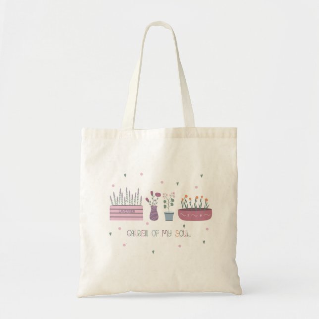 Bolso De Tela jardín de mi alma (Frente)