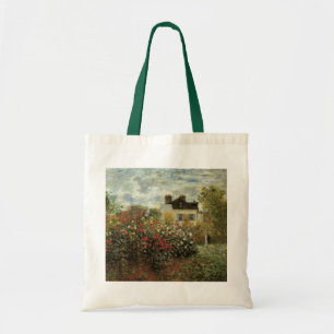 Bolso De Tela Jardín de Monet en Argenteuil por Claude Monet