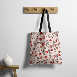Bolso De Tela Jardín de Tulipanes en Rosas