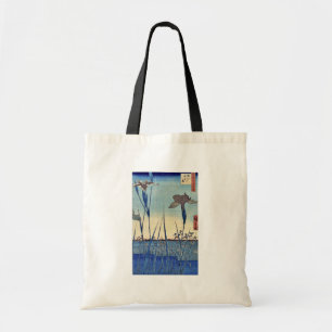 Bolso De Tela Jardín del iris de Horikiri por Ando, Hiroshige