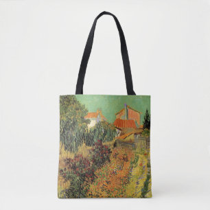 Bolso De Tela Jardín detrás de una casa por Vincent van Gogh