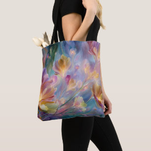 Bolso De Tela Jardín floral abstracto y soñador