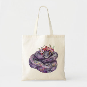 Bolso De Tela Jardín floral de la puerta de la serpiente