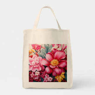 Bolso De Tela Jardín floral tropical rosa exótico
