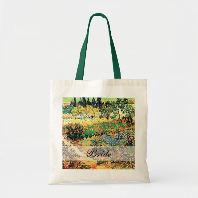 Bolso De Tela jardín fluido con sendero, van Gogh (Frente)