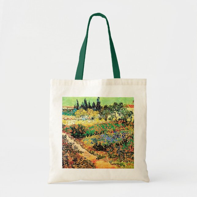 Bolso De Tela jardín fluido con sendero, van Gogh (Frente)