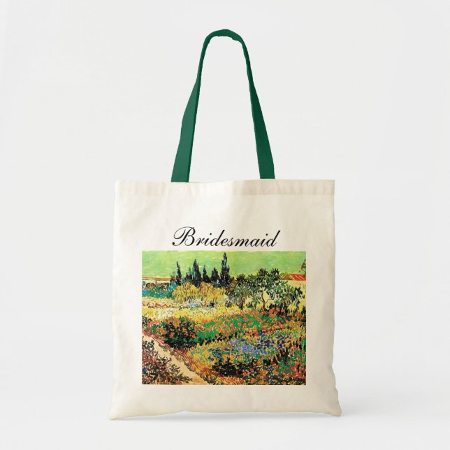 Bolso De Tela jardín fluido con sendero, van Gogh (Frente)