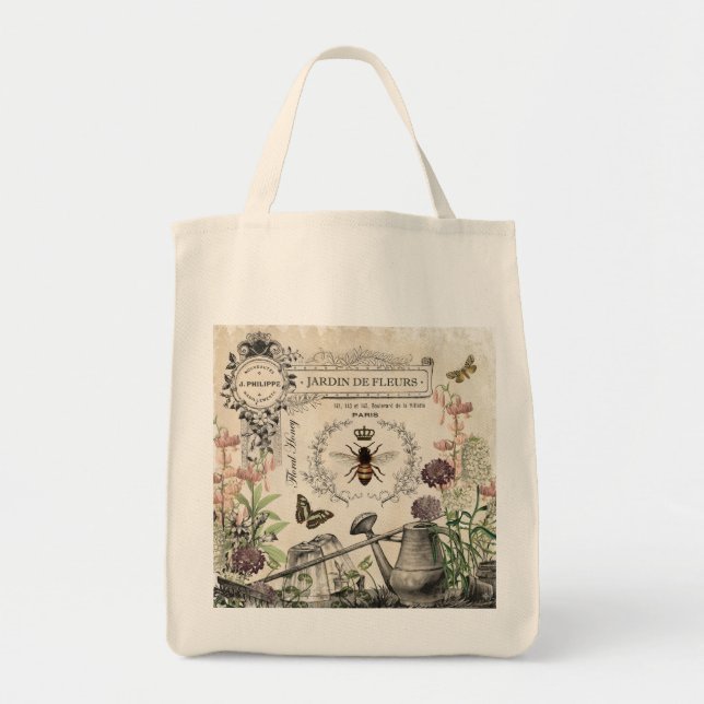 BOLSO DE TELA JARDÍN FRANCÉS DE LA ABEJA (Frente)
