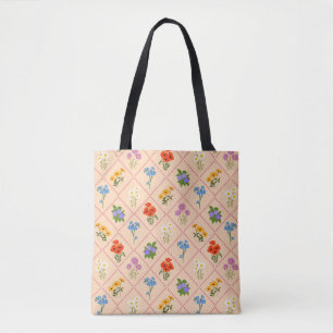 Bolso De Tela Jardín Harlequin de flores silvestres