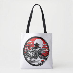 Bolso De Tela Jardín japonés