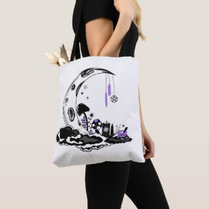 Bolso De Tela Jardín Lunar del Hongo de Cristal Mágico
