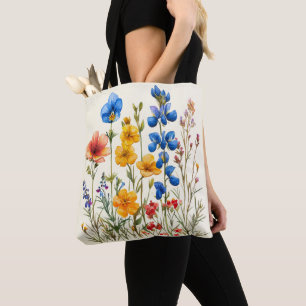 Bolso De Tela jardín natural botánico de flores silvestres