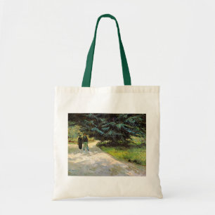 Bolso De Tela Jardín público con pareja de Vincent van Gogh