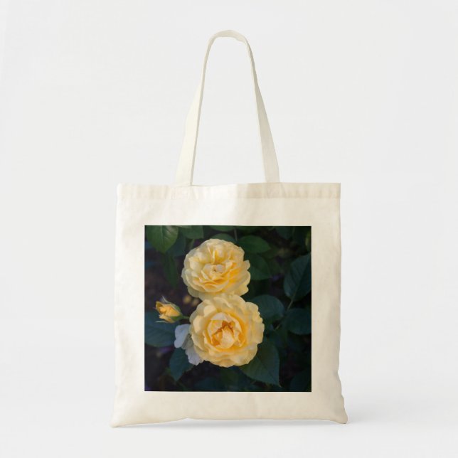 Bolso De Tela Jardín Rosa de Oro (Frente)