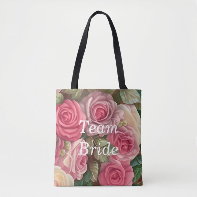 Bolso De Tela Jardín Rosa de Victoria - Boda Bouquet (Anverso)