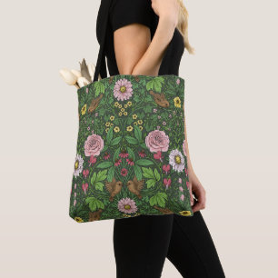Bolso De Tela Jardín salvaje en verde