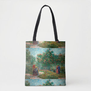 Bolso De Tela Jardín Van Gogh en Montmartre con amantes