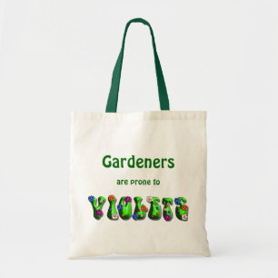Bolso De Tela Jardineros y violetas - tote del presupuesto