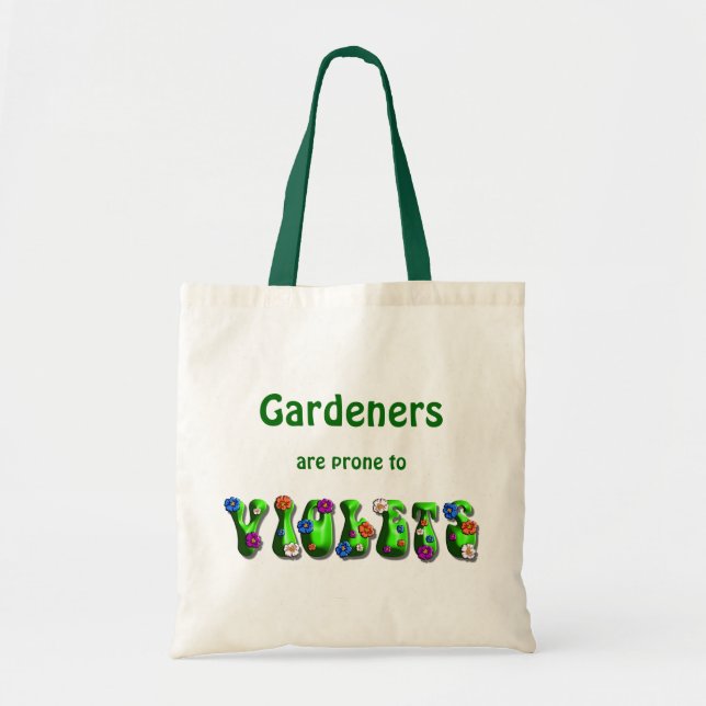 Bolso De Tela Jardineros y violetas - tote del presupuesto (Frente)