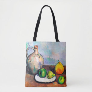Bolso De Tela Jarra y Frutas, Paul Cezanne