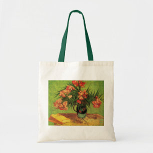 Bolso De Tela Jarrón con adelfas y libros de Vincent van Gogh