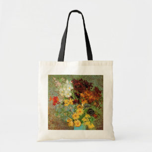 Bolso De Tela Jarrón con margaritas y anémonas por Vincent van G