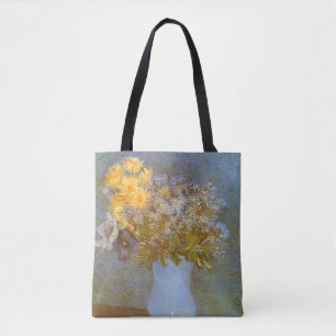 Bolso De Tela Jarrón de Vincent van Gogh de lilas, margaritas, a