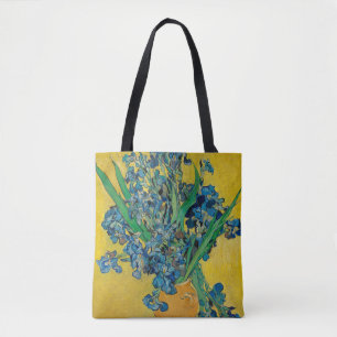 Bolso De Tela Jarrón Van Gogh con Iris Clasicismo Impresionista