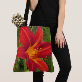Bolso De Tela Jazmín de día de flor naranja brillante