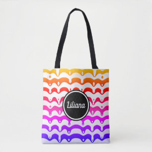 Bolso De Tela Jazzy Tropical psicodélico Tiras de goteo