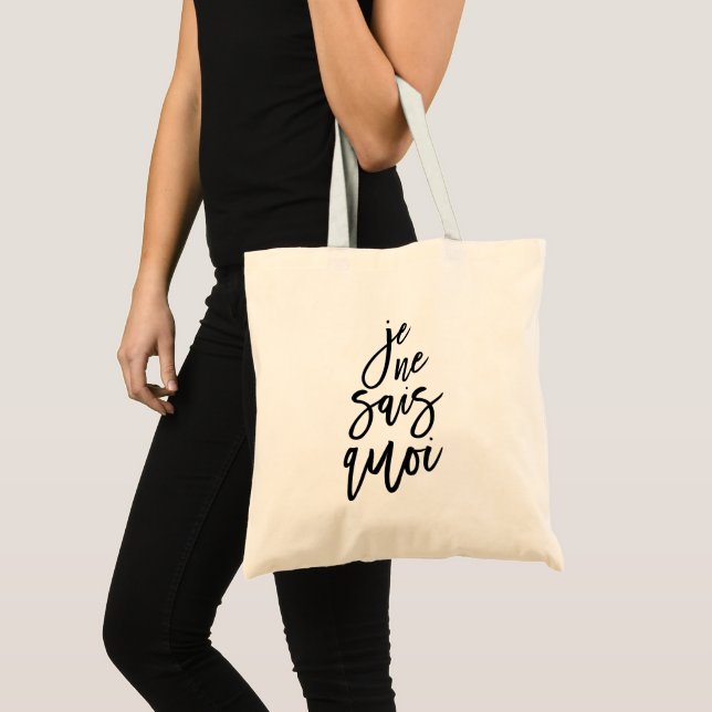 Bolso De Tela Je Ne Sais Quoi Popular Tipografía de citas en fra (Anverso (producto))