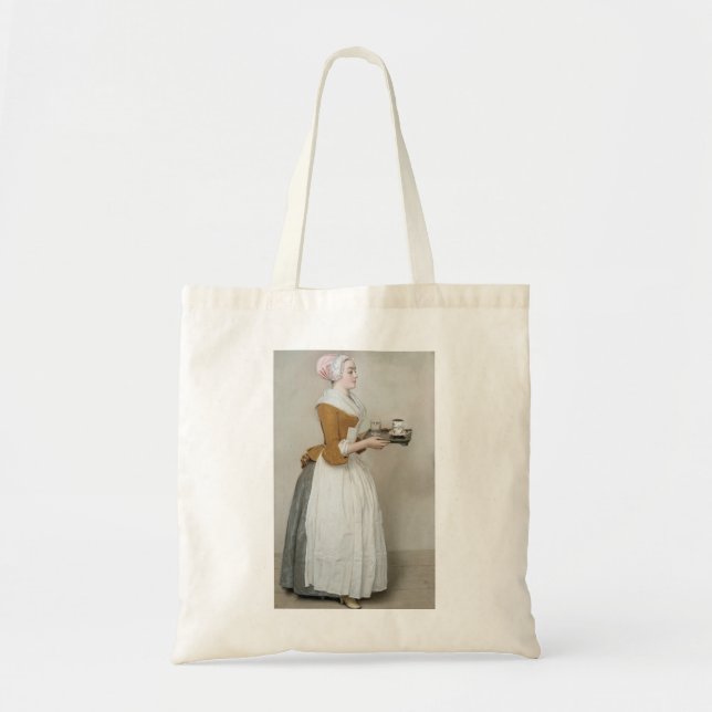 Bolso De Tela Jean - Etienne Liotard - El Chica del chocolate (Frente)
